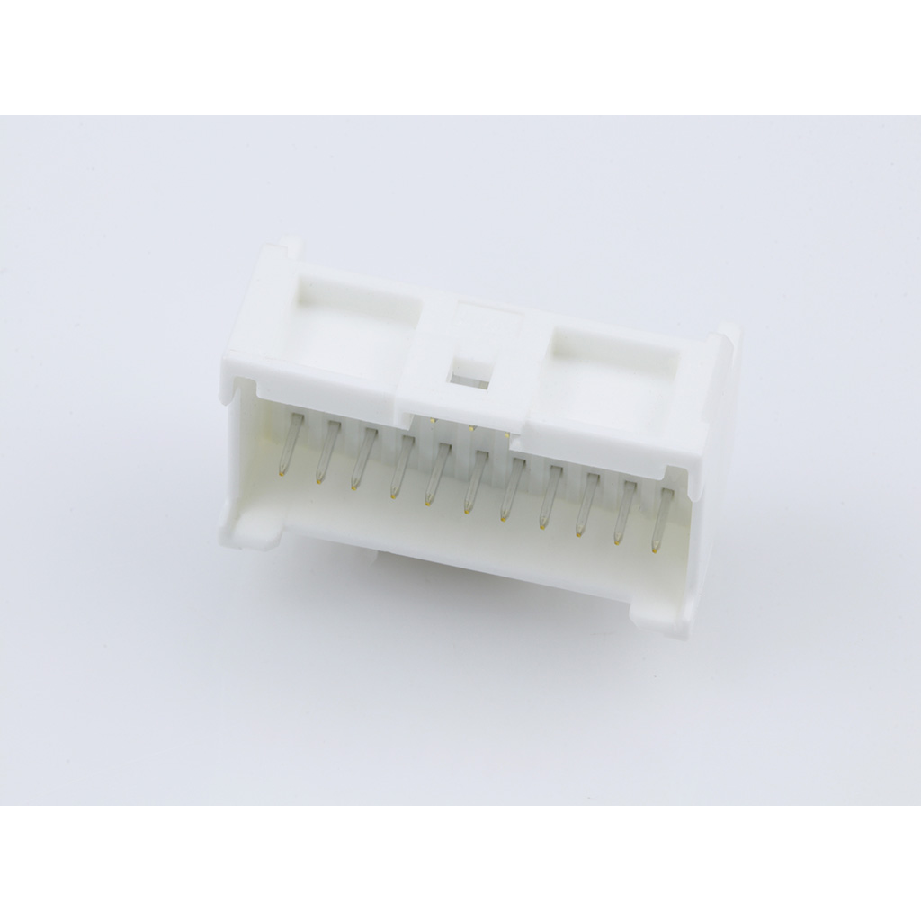 Molex-55959-2230 Steckverbinderleisten und Leiterplattenbuchsen Conn Shrouded Header (4 Sides) HDR 22 POS 2mm Solder RA Side Entry Thru-Hole MicroClasp Tray