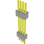 Conn Board Stacker HDR 4 POS 1.27mm Solder ST Thru-Hole Layer