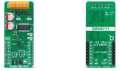MikroElektronika-MIKROE-6206 Power Management Development Boards and Kits DRV8711 Motion Motor Control Click Board