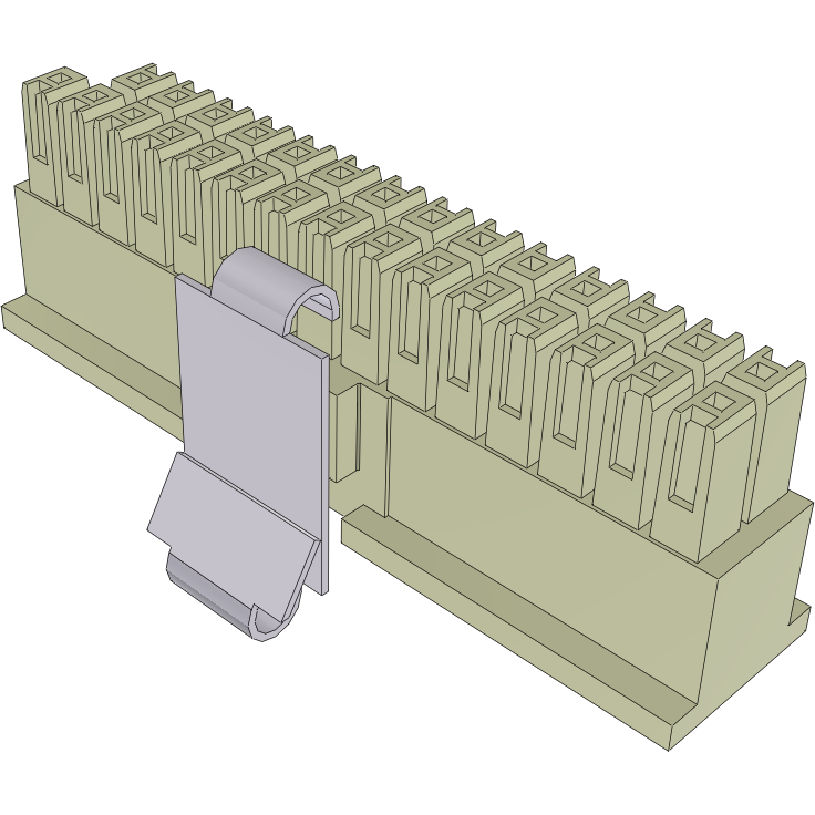 Samtec-IPD1-15-D-P-M Connector Discrete Wire Housing Conn Housing F 30 POS 2.54mm Crimp ST Cable Mount Tube
