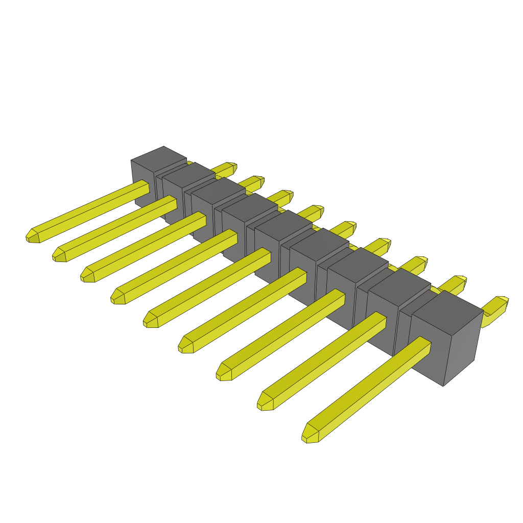 Samtec-TSM-109-02-L-SH-TR Steckverbinderleisten und Leiterplattenbuchsen Conn Unshrouded Header HDR 9 POS 2.54mm Solder RA Side Entry SMD T/R