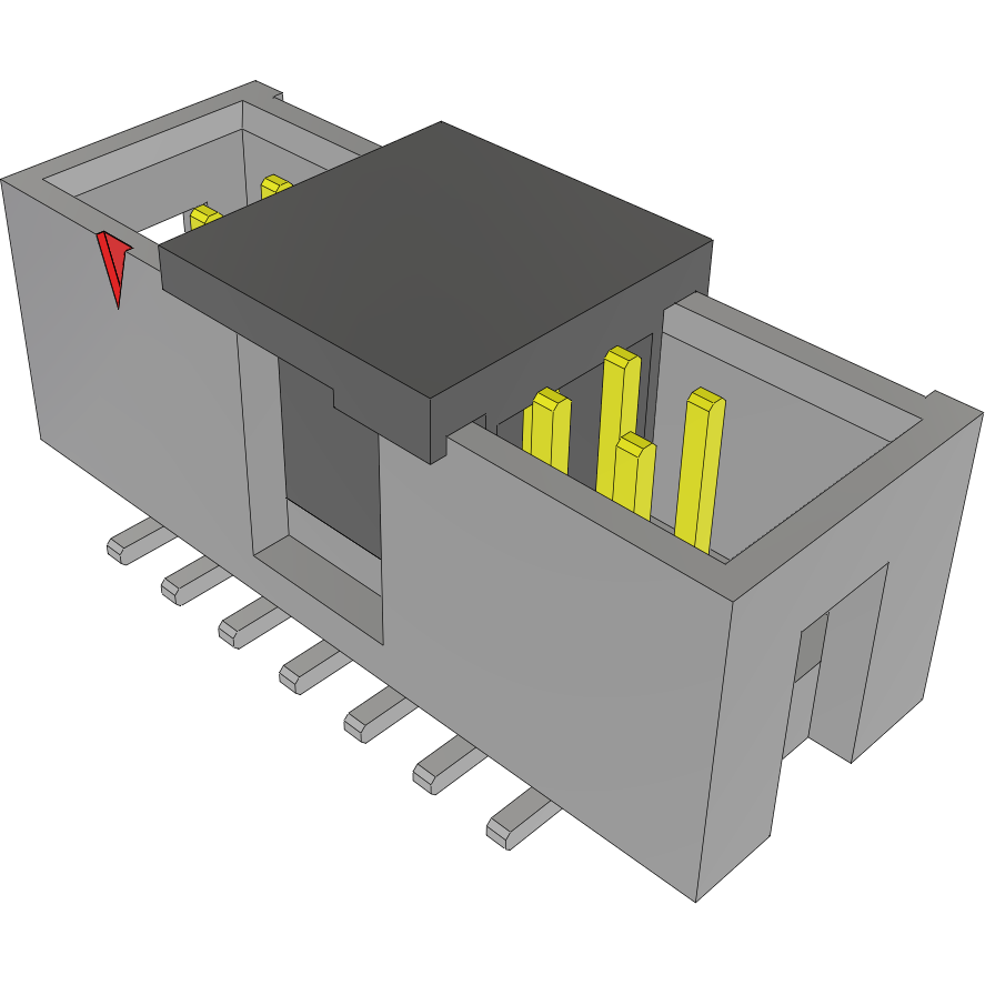 Samtec-HTST-107-01-L-DV-P Cabezales del conector y receptáculos PCB Conn Shrouded Header (4 Sides) HDR 14 POS 2.54mm Solder ST Top Entry SMD Tube
