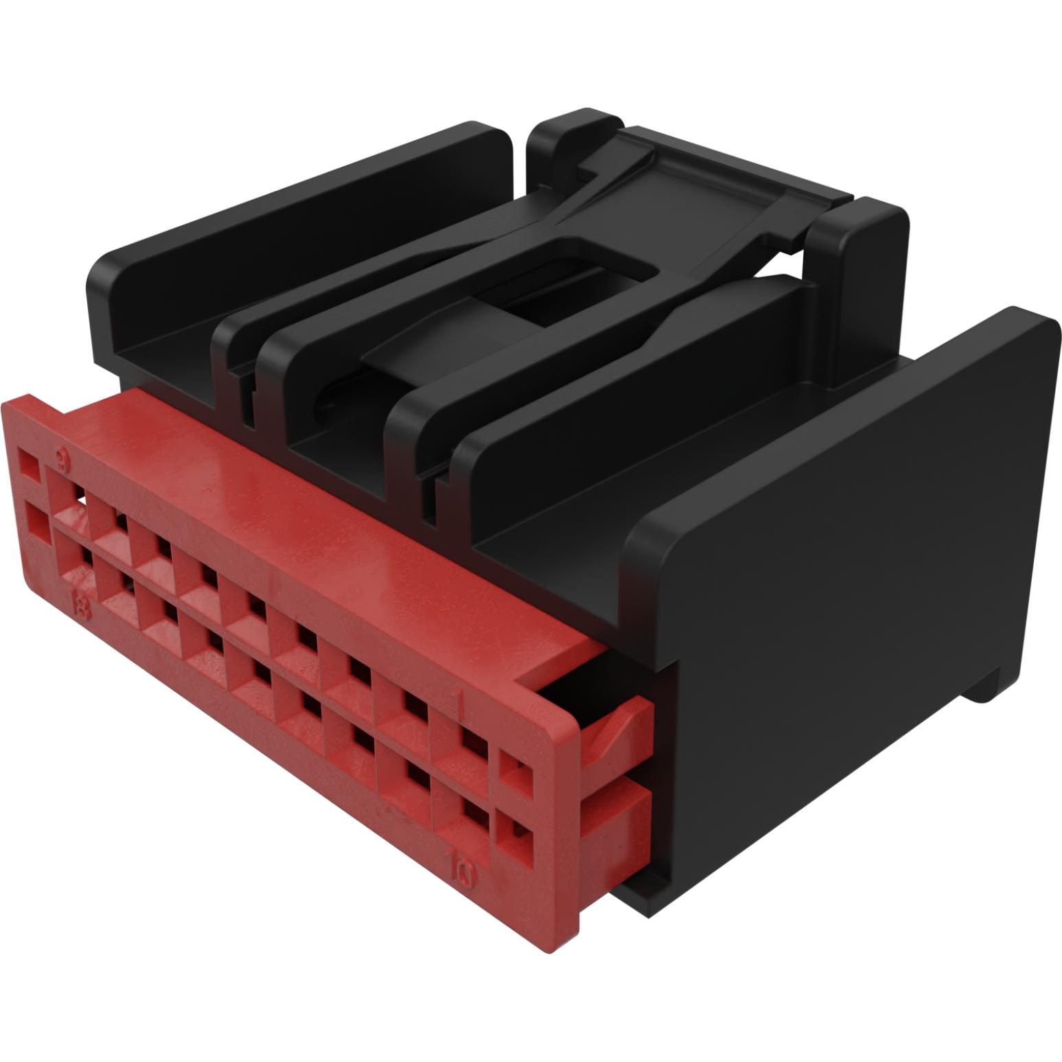 Molex-0307001188 Gaine de câblage de raccordement discret Conn Housing RCP 18 POS 2.54mm Crimp ST Cable Mount Black H-DAC 64™ Bag