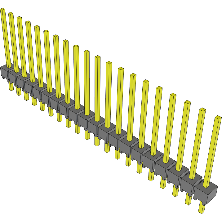 Samtec-MTSW-120-09-L-S-510 连接器插头及 PCB 插座 Conn Unshrouded Header HDR 20 POS 2.54mm Solder ST Top Entry Thru-Hole Bulk