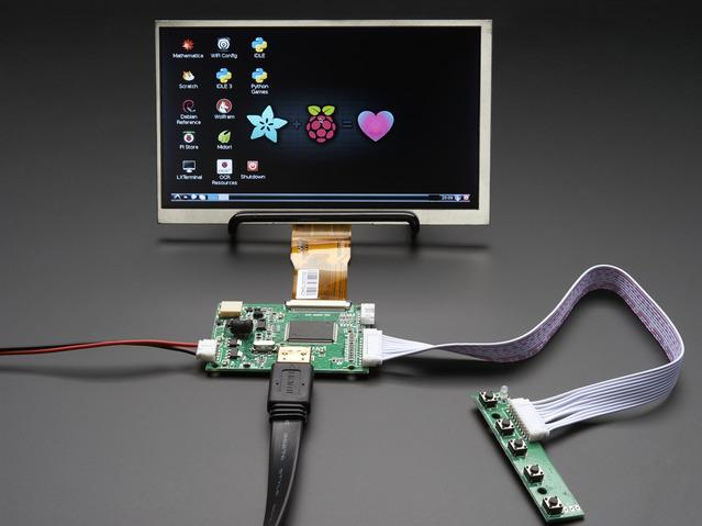 Adafruit Industries-2300 TFT-Module 7 Inch Display w/Mini Driver