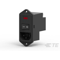 TE Connectivity-PM0S0DS30 Module d&rsquo;admission d&rsquo;alimentation Power Entry Module EMI Filtered M 3 POS (115VAC/230)VACVAC 3A Fuse/Switch/Voltage Selector ST 1 Port
