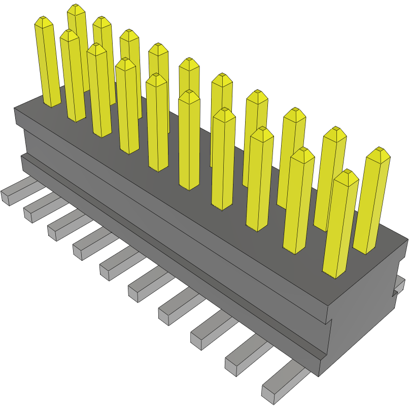Samtec-FTSH-110-01-L-DV 连接器插头及 PCB 插座 Conn Unshrouded Header HDR 20 POS 1.27mm Solder ST Top Entry SMD TIGER CLAW™ Tube