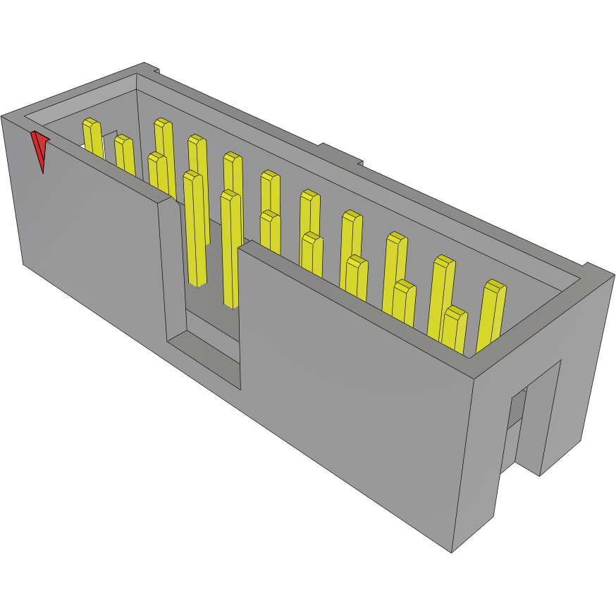 Samtec-TSS-110-01-L-D-02 Connector Headers and PCB Receptacles Conn Shrouded Header HDR 20 POS 2.54mm Solder ST Top Entry Thru-Hole Bulk