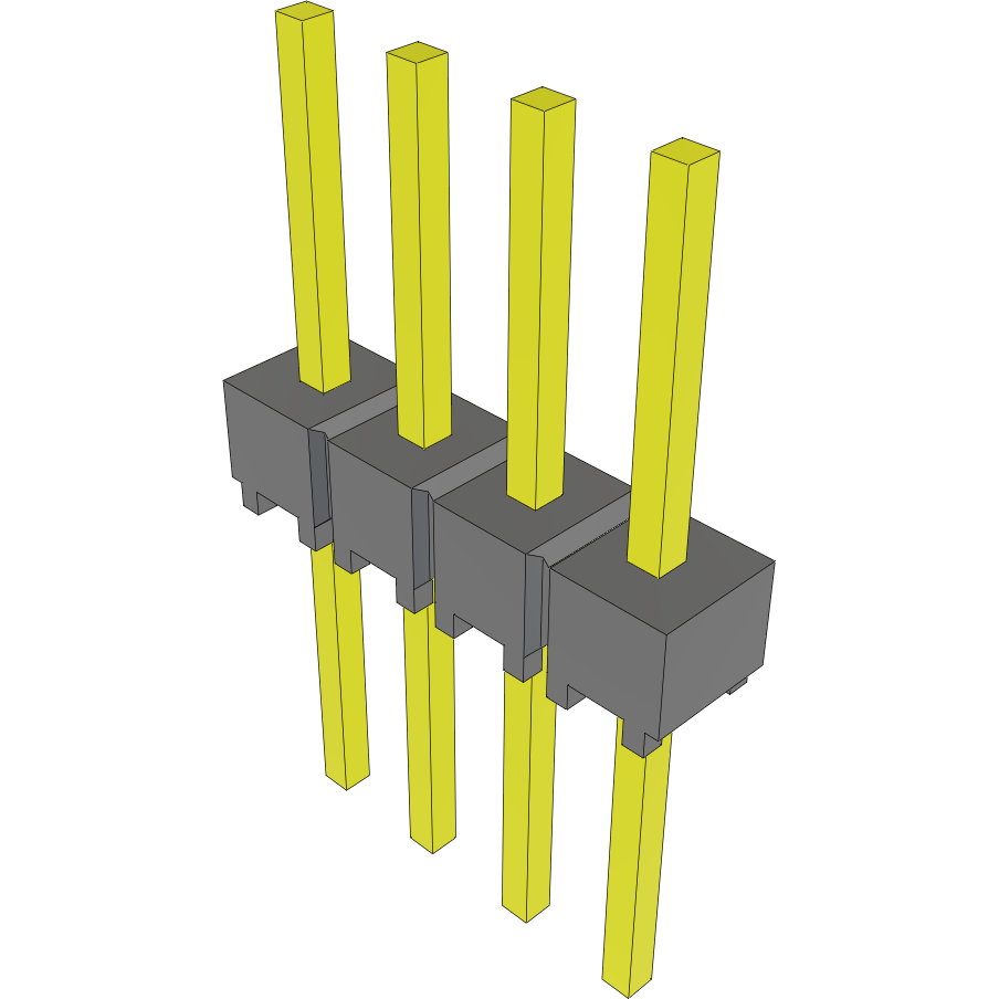Samtec-MTSW-104-22-G-S-260 Steckverbinderleisten und Leiterplattenbuchsen Conn Unshrouded Header HDR 4 POS 2.54mm Solder ST Top Entry Thru-Hole Bulk