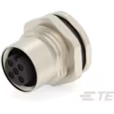 TE Connectivity-T4131012041-000 Connector Circular Conn M12 Circular SKT 4 POS Solder Cup ST Jam Nut 4 Terminal 1 Port
