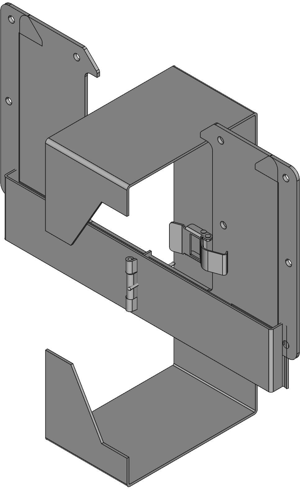 Hammond Manufacturing-1485FRED Verdrahtungskanäle Wiring Ducts Reducer Rectangular with Cover Steel Gray