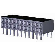 TE Connectivity-1-535512-9 Connector Headers and PCB Receptacles Conn Socket Strip SKT 22 POS 2.54mm Solder RA Side Entry Thru-Hole Box