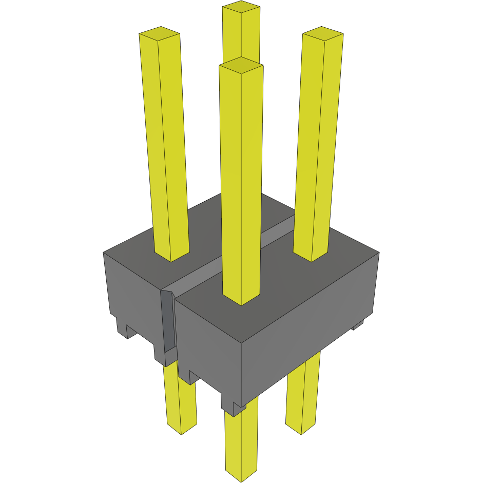 Samtec-MTSW-102-24-T-D-230 Piastre connettori e prese PCB Conn Unshrouded Header HDR 4 POS 2.54mm Solder ST Top Entry Thru-Hole Bulk
