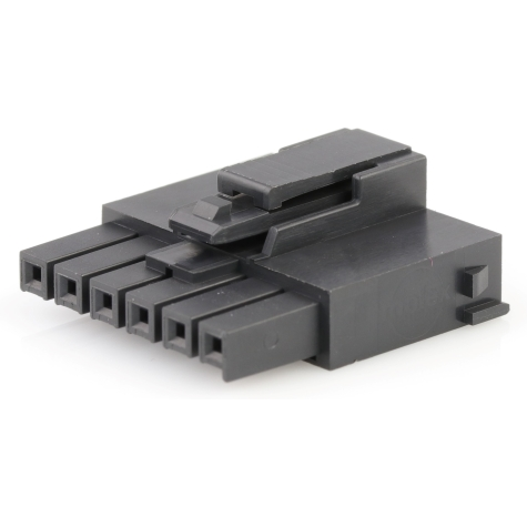 Molex-1722563106 Connector Discrete Wire Housing Conn Housing RCP 6 POS 3.5mm Crimp ST Cable Mount Black Bag
