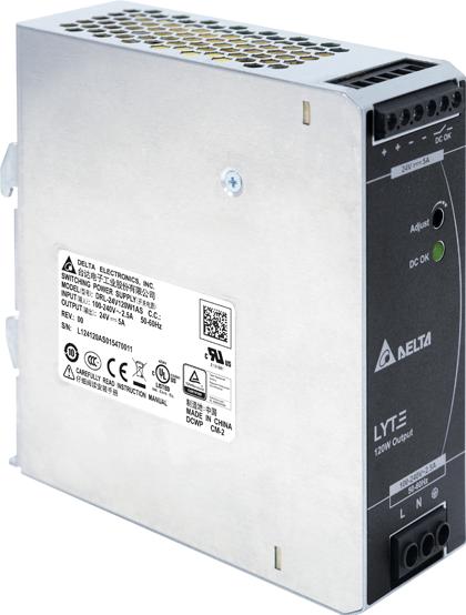 Delta Electronics-DRL-24V120W1AA AC to DC Power Supplies AC/DC Power Supply Single-OUT 24V 5A 120W 7-Pin Carton