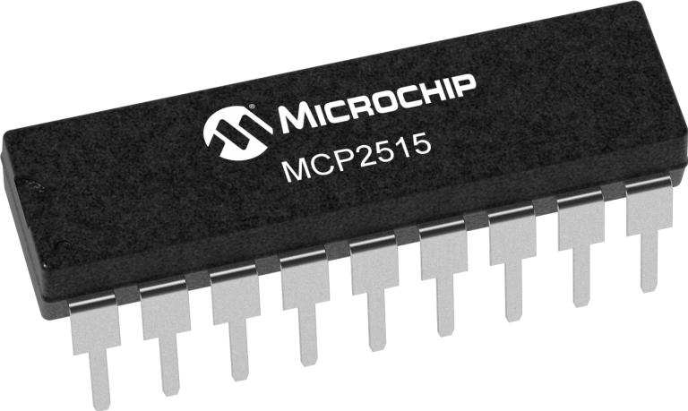 Microchip Technology-MCP2515-E/P Contrôleur de zone de réseau CAN 1Mbps Sleep/Standby 3.3V/5V Automotive AEC-Q100 18-Pin PDIP Tube