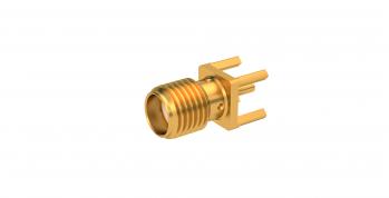 Radiall-R124426123 RF-Steckverbinder Conn SMA 0Hz to 18GHz 50Ohm Solder ST Thru-Hole RCP Gold Over Copper