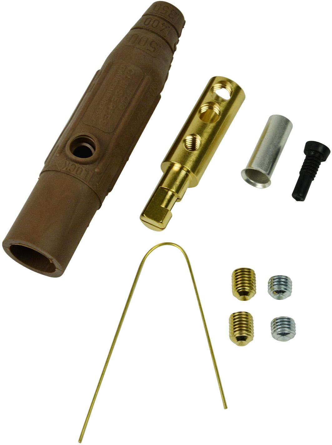 Marinco-CLM2M-F Steckverbinder CLM Series Inline Single Pin Connectors (150A / 600V) #8 - #2 AWG Male - Brown (F)