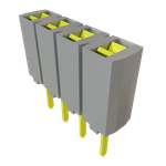 Conn Socket Strip SKT 4 POS 2.54mm Solder ST Thru-Hole Bulk