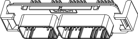 Cinch Connectivity Solutions-5810148005 Connector Rectangular Conn Rectangular PIN 48 POS 3.96mm Solder RA Thru-Hole Box