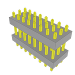 Conn Board Stacker HDR 24 POS 2mm Solder ST Top Entry Thru-Hole Bulk