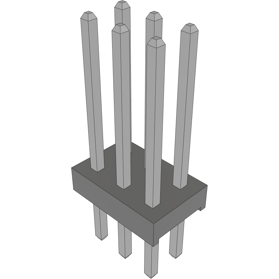 Samtec-MTMM-103-09-T-D-330 Cabezales del conector y receptáculos PCB Conn Unshrouded Header HDR 6 POS 2mm Solder ST Top Entry Thru-Hole Bulk