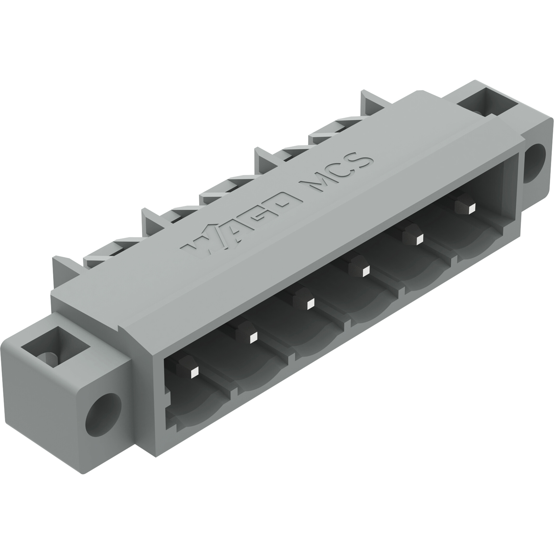 WAGO-231-466/040-000 Steckverbinderleisten und Leiterplattenbuchsen THT Male Header, 1.2 x 1.2 mm solder pin, angled, clamping collar, Pin spacing 5 mm, 6-pole