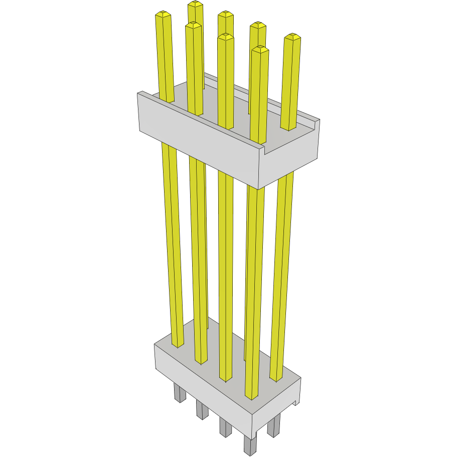 Samtec-HW-04-13-S-D-898-135 Steckverbinderleisten und Leiterplattenbuchsen Conn Board Stacker HDR 8 POS 2.54mm Solder ST Top Entry Thru-Hole Bulk