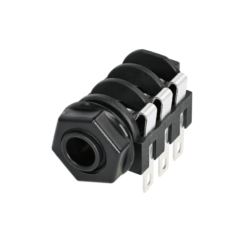 Neutrik Group-NMJ3HF-S Connettore audio e video Conn 1/4" Stereo Jack F 3 POS Solder Lug RA Cable Mount 6 Terminal 1 Port