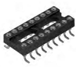 Fischer Elektronik-DIL 16 SMD M Presa connettore Conn DIP Socket SKT 16 POS 2.54mm Solder ST SMD