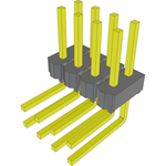 Conn Unshrouded Header HDR 8 POS 2.54mm Solder RA Side Entry Thru-Hole Bulk