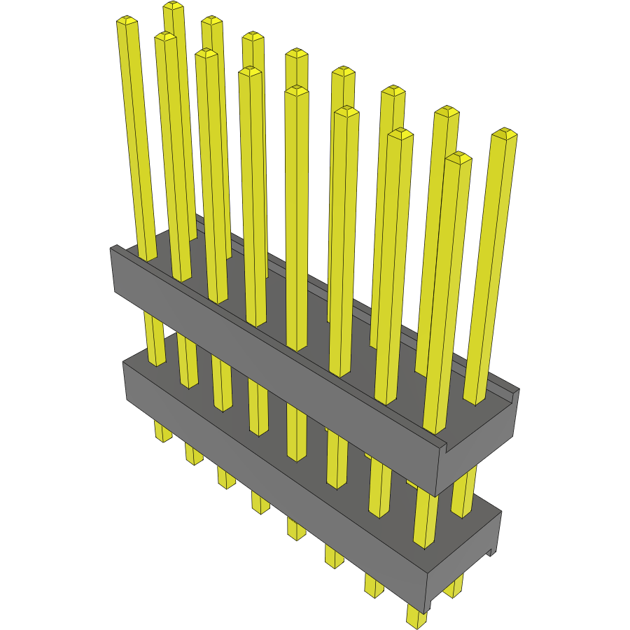 Samtec-DW-08-11-G-D-370-LL Piastre connettori e prese PCB Conn Board Stacker HDR 16 POS 2.54mm Solder ST Top Entry Thru-Hole Bulk