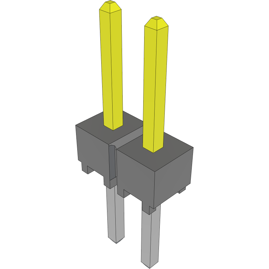 Samtec-HTSW-102-08-S-S Steckverbinderleisten und Leiterplattenbuchsen Conn Unshrouded Header HDR 2 POS 2.54mm Solder ST Top Entry Thru-Hole