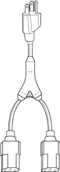 Volex-17275A Cable Assembly AC Power Cable Assembly Cord Set 3.04m 16AWG Power to 2(Power) 3 to 3 POS PL-SKT/SKT
