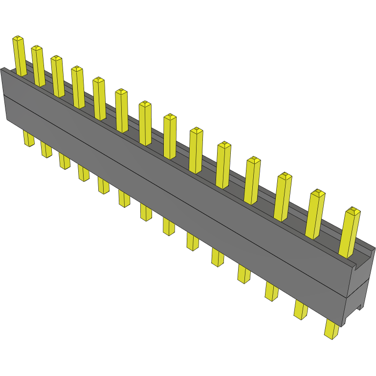 Samtec-DW-14-07-G-S-200 Steckverbinderleisten und Leiterplattenbuchsen Conn Board Stacker HDR 14 POS 2.54mm Solder ST Top Entry Thru-Hole Bulk
