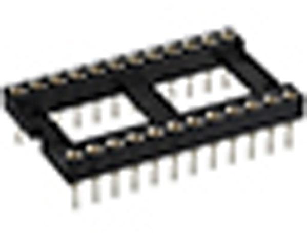 CnC Tech, LLC-211-1-24-006 Presa connettore Conn IC Socket SKT 24 POS 2.54mm Solder ST Thru-Hole