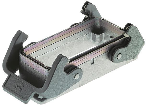 HARTING-09628240301 Schrumpfbalgenadapter Bulkhead Housing 180° 24B Shell Size Die Cast Aluminum Double Lock Han®
