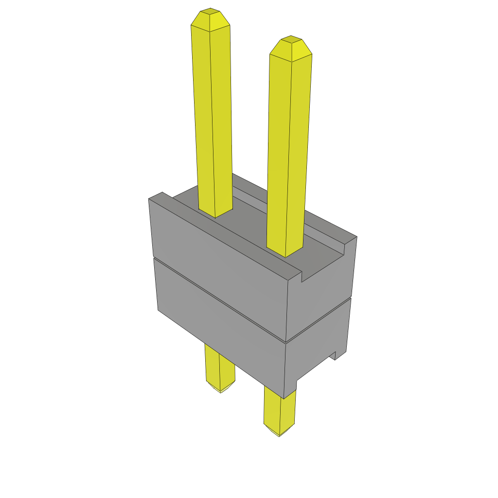 Samtec-TW-02-02-L-S-120-100 连接器插头及 PCB 插座 Conn Board Stacker HDR 2 POS 2mm Solder ST Top Entry Thru-Hole Bulk