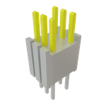 Conn Board Stacker HDR 6 POS 1.27mm Solder ST Thru-Hole Layer
