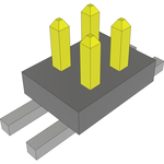 Conn Unshrouded Header HDR 4 POS 1.27mm Solder ST Top Entry SMD T/R