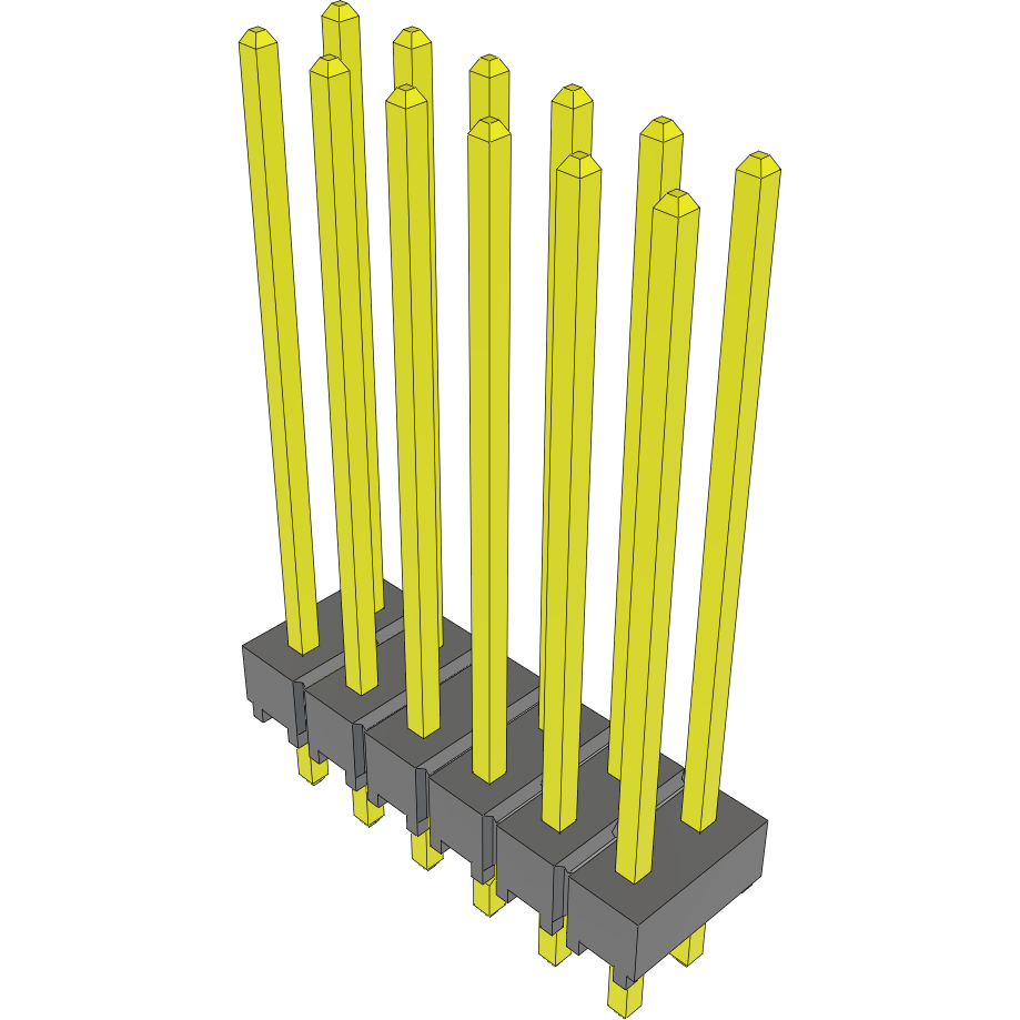 Samtec-TSW-106-18-F-D-LL Connector Headers and PCB Receptacles Conn Unshrouded Header HDR 12 POS 2.54mm Solder ST Top Entry Thru-Hole Bulk