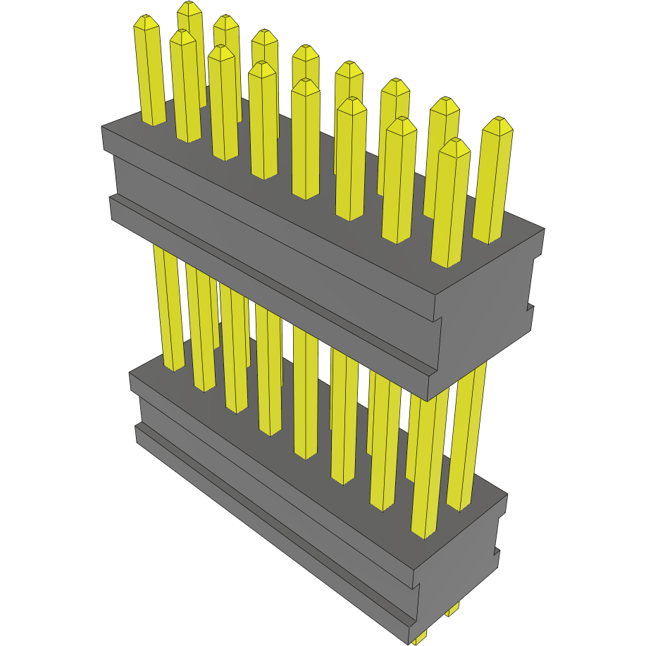 Samtec-FW-08-01-G-D-385-100 Connector Headers and PCB Receptacles Conn Board Stacker HDR 16 POS 1.27mm Solder ST Top Entry Thru-Hole FLEX STACK™ Layer