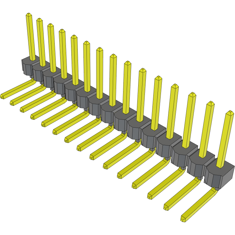 Samtec-TSW-115-16-G-S-RA Connector Headers and PCB Receptacles Conn Unshrouded Header HDR 15 POS 2.54mm Solder RA Side Entry Thru-Hole Bulk