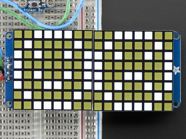 Adafruit Industries-2044 开发套件和工具 16x8 1.2" LED Matrix + Backpack - Ultra Bright Square White LEDs