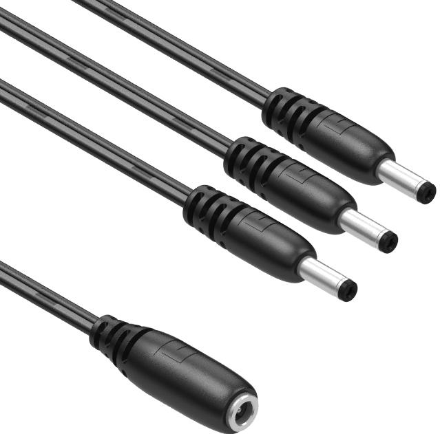 Tensility International-10-02786 Cable Assembly DC Power Cable Assembly 0.915m DC Power Jack to 3DC Power Plug 2 to (2/2/2)POS F-(3)M 24AWG