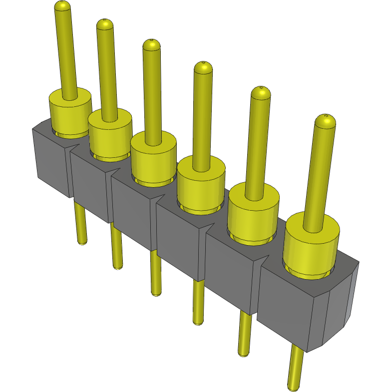 Samtec-TS-106-G-A Steckverbinderleisten und Leiterplattenbuchsen Conn Unshrouded Header HDR 6 POS 2.54mm Solder ST Top Entry Thru-Hole Tube