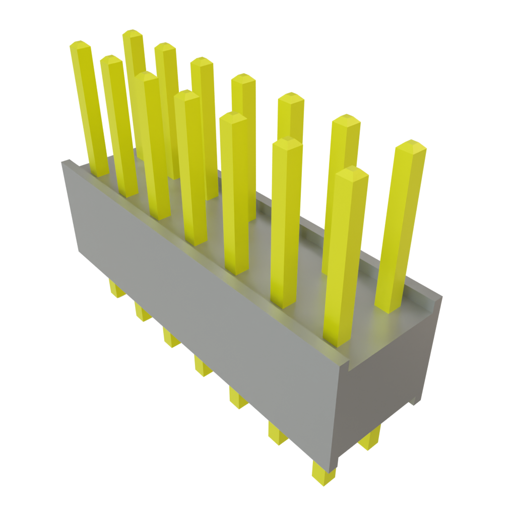 Samtec-DW-07-08-L-D-200 Piastre connettori e prese PCB Conn Board Stacker HDR 14 POS 2.54mm Solder ST Top Entry Thru-Hole Bulk