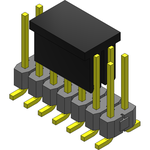 Conn Unshrouded Header HDR 14 POS 2.54mm Solder ST Top Entry SMD T/R