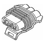 Conn Housing F 3 POS Crimp ST Cable Mount Black