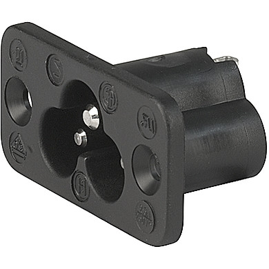 SCHURTER-6160.0001 Potencia del conector Conn Power M 3 POS Solder ST Panel Mount 3 Terminal 1 Port Box